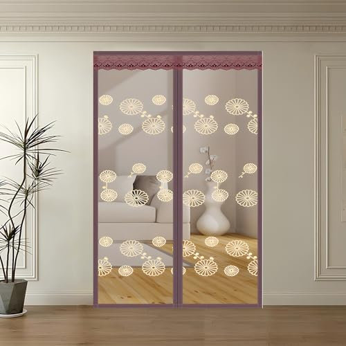 Malla magnética para puerta, mantiene a los insectos fuera, pantalla de puerta resistente manos libres para puerta corredera interior, patio, puerta mosquitera, 80 x 200 cm (ancho x alto)