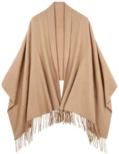 Xnova Pashmina Schal Damen Winterschal Kuschelig Wollschal Stola Für Abendkleid Schultertuch Tücher Warm Poncho Damenschal Weiche Großer Deckenschal mit Geschenkbox, Kamel