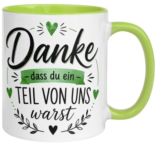 Abschiedsgeschenk Kollegen Tasse | Danke dass du ein Teil von uns warst