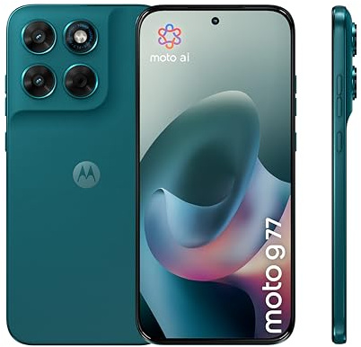 Motorola moto g77 con 3 anni di garanzia (8/256GB, Fotocamera 108+8MP+flicker sensor, Display 6.78 pOLED 120Hz, 5100mAh, MediaTek Dimensity 6400, Android 16), Shaded Spruce