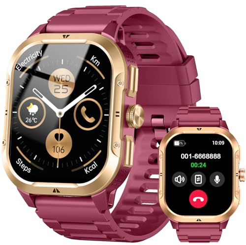 Reloj Inteligente Hombre con GPS, 2.06'' HD Smartwatch con Llamadas Bluetooth, IP68 Fitness Tracker con 110+ Modos Deportivos, Monitor de Sueño/Podómetro/Pulsómetro/SpO2 Smart Watch para Android iOS
