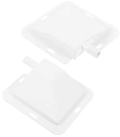 Bac à Condensation pour Climatiseur, Plastique Blanc, 2pcs, Trou 1, 2cm | Récupérateur D'eau Portable pour Climatiseur, Ambiance Estivale, Anti-overflow, Résistante à L'usure