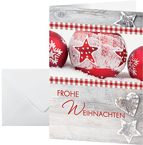 SIGEL DS053 Weihnachtskarten Set mit Umschlag, DIN A6, 25 Stück Winter Feeling, ideal zum Bedrucken