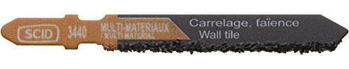 Lame de scie sauteuse carrelage accroche en T SCID - Epaisseur 1 mm - Longueur 75 mm - Vendu par 1