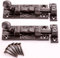 2X 75mm Antique Style Door Bolts - Black Cast Iron Sliding Locks/Latches