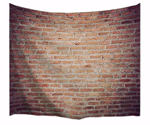 A.Monamour Wanddekor Wandbild Vorhang Wandteppiche Grunge Getragen Rot Backstein Betonwand Hintergründe Bild Drucken Stoff Wandbehang Tapisserie Für Schlafzimmer Wohnheim Wand Dekore 180x230cm