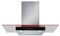 CDA 90cm Flat Glass Chimney Hood with LED Edge Lighting - Stainless Steel