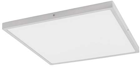EGLO LED Deckenleuchte Fueva 1, 1 flammige Deckenlampe, Material: Aluminium, Kunststoff, Farbe: Weiß, L: 50x50 cm, neutralweiß