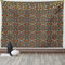 ABAKUHAUS aztekisch Wandteppich, Boho Triangles aus Weiches Mikrofaser Stoff Waschbar ohne Verblassen Digitaldruck, 150 x 110 cm, Taupe