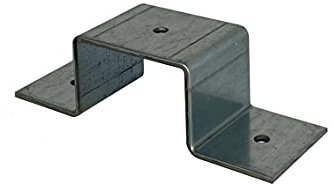 Abrazadera de tubo rectangular en 60 x 20, 60 x 30, 60 x 40, 70 x 40, 70 x 50, 80 x 40, 80 x 60, 100 x 40, galvanizado (70 x 40 mm)