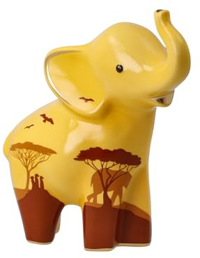 Goebel Figur, Bone Porcelain, Gelb, 13,5x7x15,5 cm