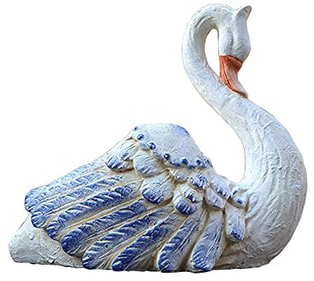 LONG-L Schwan Figur Garten Dekoration,Schwan Übertöpfe,Tier Pflanzkübel Blumenkübel,Tier Skulptur Blumentöpfe,Blumenkasten Blumentopf,Gartendeko Dekoration Ornament,B