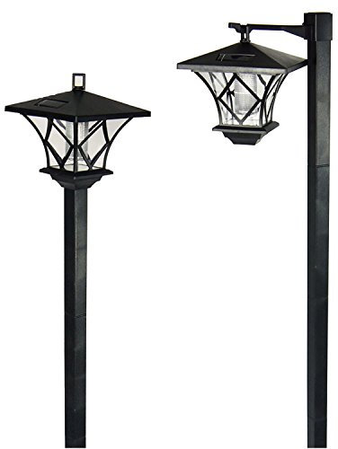 Taylor & Brown (2 Pack 59 Solar Hanging Lamp/Post Lights, Outdoor Solar Powered Vintage Street Lights Waterproof Decorative Lamp for Garden, Lawn, Pathway, Driveway, Front/Back Door