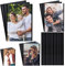BELLE VOUS Schwarze Magnetische Bilderrahmen Kühlschrank Magnete (24 Stk.) - 4 Größen Plus Magnet Leisten für Beliebige Größe - Durchsichtige Magnet Bilder Rahmen für Kühlschrank & Metall