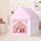 DREAMADE Tente de Jeu pour Enfant avec Tapis Épais,Cabane Garçons Filles Intérieur Extérieur avec Cadre en Bois&Moustiquaire&Fenêtre Maillée&,105x120x140CM (Rose)