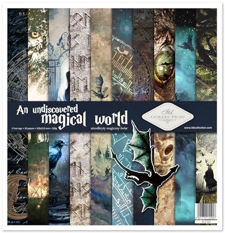ITD Collection - Decoupage Papier - Decopatch Papier 310 x 320 mm - Scrapbooking - Dekorpapier für DIY Alben Bullet Journals (An undiscovered magical world, SLS-023)