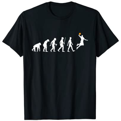 Basketball Evolution Dunking Entwicklung Basketballer T-Shirt