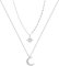 Halskette Schmuck Ketten Frauen Herren Halskette 925 Sterling Silber Doppelschicht Stern Mond Schlüsselbein Kette Halskette Für Frauen Mädchen Kubikzircon Halskette Geschenk S-N5