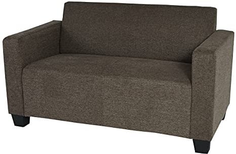 Mendler 2er Sofa Couch Lyon Loungesofa Stoff/Textil - braun