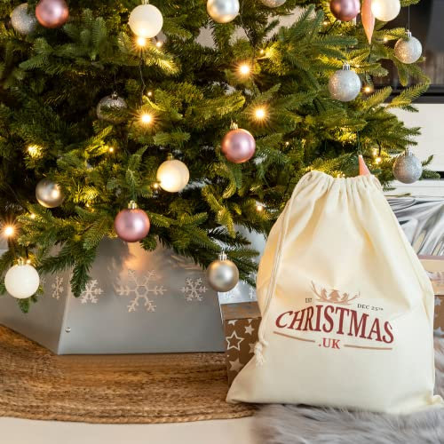 Christmas Tree Collar - Metal Christmas Tree Skirt (Silver)