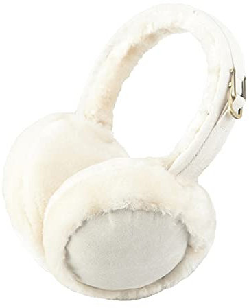 BANGDE Ohrwärmer Damen Plüsch Ohrenwärmer Faltbare Winter kuscheliger Earmuffs Warme Toll Geschenk für Frauen (Hell beige)