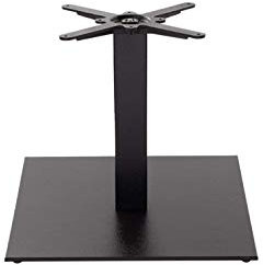 Netfurniture Quadratischer Tischfuß, aus Gusseisen, extra groß, 480 mm, Schwarz