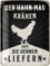 LANOLU Retro Blechschild Hühnerstall Schild DER HAHN MAG KRÄHEN Aber DIE HENNEN LIEFERN - Hühner Deko Geschenk als Hühnerstall Zubehör Wanddeko - Vintage Metallschild 15x20cm