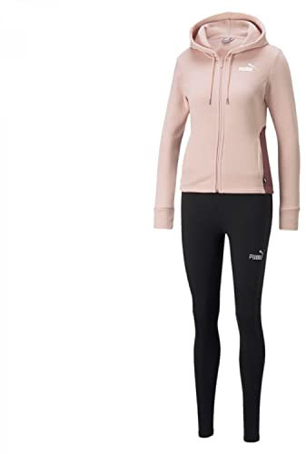 PUMA Metallic Sweat Suit FL, Tuta Sportiva Donna, Quarzo Rosa, S