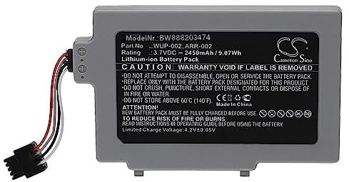 vhbw Batterie Compatible avec Nintendo Wii U 8GB, 8GB Gamepad Manette de Jeu (2450mAh, 3,7V, Li-ION)