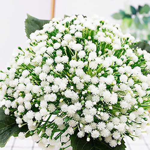 LGEGE 6 Stück künstliche Blumen schleierkraut – Babyatmen, kunstblumen, gypsophila, Blumensträuße, gefälscht, Aber fühlt Sich echt an, perfekt für Hochzeitsdekoration, DIY-Kranz, Blumenarrangements