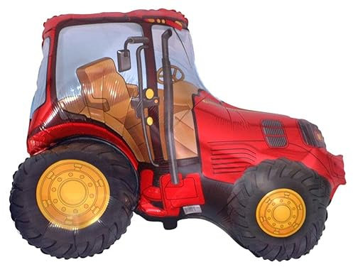 Ballonim® Traktor rot ca. 80cm Luftballons Folienballon Party DekorationGeburtstag