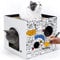 PetSafe Cardboard Cat House with 2-Story Scratching Pads - Indoor Cat Play House & Hideout for Small Animals (White)
