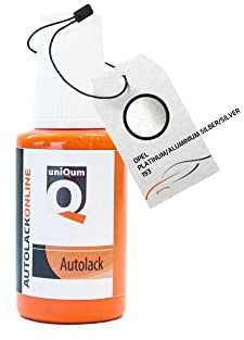 uniQum Autolack Lackstift fürs Auto für OPEL Platinum/Aluminium Silber/Silver 193 Autolack Reparatur 30 ml