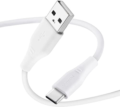 Betron USB C Charger Cable, 1 Metre, 3.1A, Fast, Compatible with iPhone, Samsung (White)