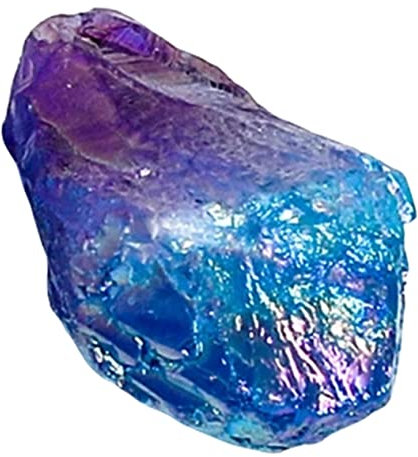 KOMBIUDA Partydekoration Kristall-Stein-Ornamente Büro- Blaues Stein- Quarzstein Roh Natürlich Roh Rauer Edelstein Kristall-Cluster-Kunst Desktop-Dekoration
