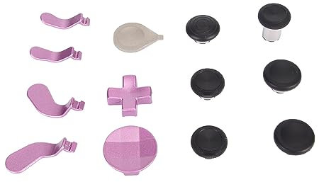 13 in 1 Metall Thumbsticks für Xbox One Elite Serie 2, Ersatz Gaming Controller Zubehör Kit, Metal Mod 6 Swap Joysticks, 4 Paddel, 2 D Pads, 1 Werkzeug (Violett)