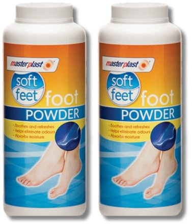 Poudre de talc pour les pieds apaisante, rafraîchit et élimine les odeurs pour les pieds doux – 170 g, lot de 2