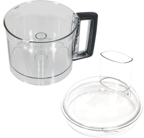 SPARES2GO Mixing Bowl Black Handle Compatible with Magimix CS 5200 5200XL Food Processor + Cover Lid