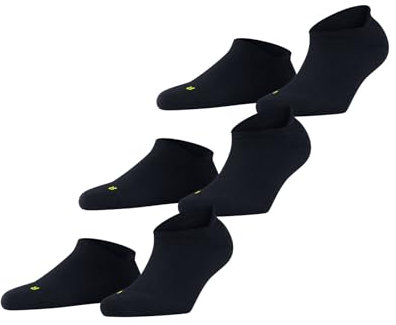 FALKE Unisex Sneakersocken Cool Kick Sneaker Multipack U Sn weich atmungsaktiv schnelltrocknend kurz einfarbig 3 Paar, Blau Marine 6120, 42-43