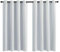 Bishilin Vorhänge Verdunkelnd Weiß, Gardinen Blickdicht 2er Set mit Ösen 86x114CM Modern Einfarbig Verdunklungsvorhänge Wohnzimmer Jugendzimmer Kinderzimmer