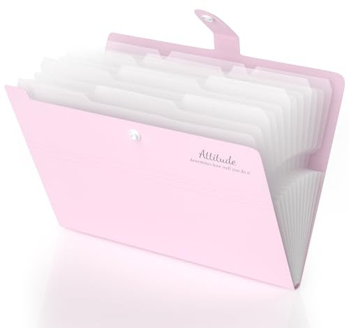 Smarpau Fächermappe A4, Dokumentenmappe Mit 12 Fächern, Dickes Mappe Mit Etiketten, Tragbar Mappen Ordnungsmappe Aktenordner Mappen Ordnersystem, Sortierordner Mappe Mit Fächern (Lila)