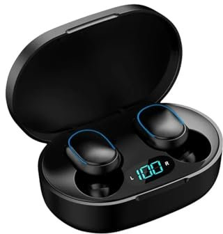 audifonos inalambricos Auriculares Bluetooth E7S con Micrófono Y Pantalla para IPhonees Xiaomies, TWS, Auriculares Bluetooth Auriculares cancelacion Ruido(Black)