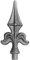 IAM DESIGN Asta per ringhiera, altezza 125 mm, base D, punta per ringhiere scale, ferro battuto