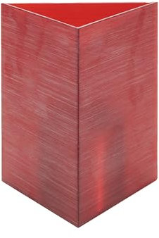 Lumea 1038 Tischlicht Trio in Rot | Ausgefallenes Windlicht aus hochwertigem Acryl in Brushed-Optik inkl. Flüssigwachskerze | Indoor & Outdoor geeignet, Höhe: 14 cm