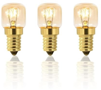 Lot de 2 Ampoule de Four T22 E14 300 Degres Dimmable, 120LM Blanc Chaud 2700K, AC 220V-240V, Ampoule E14 pour Four, Micro-ondes, Frigo, Lampe à sel
