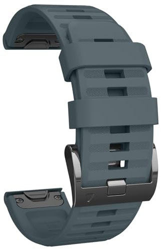 Amzpas Armband für Garmin Fenix 6x/6x Pro/5x/5x Plus/7x/7x Pro/8 51mm, Quickfit 26mm Armband für Garmin Enduro 2/Fenix 3/3 HR/Instinct 2X/Epix Pro 51mm/Quatix 7X/Descent MK1/2 (BlauGrün)
