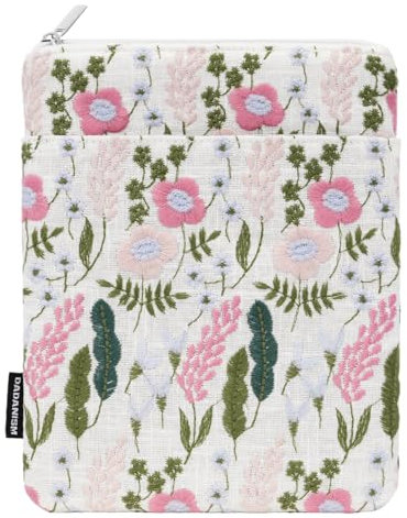 Dadanism Embroidered Daisy Padded Sleeve for All-New Kindle Paperwhite, 7 Kindle Colorsoft Signature Edition, Protective Sleeve Case for 6 K-indle/K-indle Oasis/Kobo E-Reader, Lavender