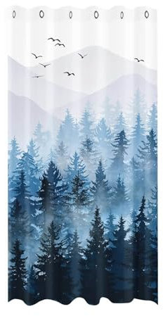 cfpqv Rideau de douche bleu ensemble rideau de douche blanc rideau de douche en tissu d'eau pour salle de bain nature arbre de bain rideau de bain hommes lin vêtements de bébé (bleu, taille unique)