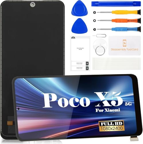 Incell - Pantalla LCD para Xiaomi Poco X5 5G para Xiaomi Poco X5 22111317PG, 22111317PI - Kit de reparación de digitalizador táctil de repuesto (negro, sin marco)