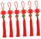 SOLUSTRE 6 Stück Chinesische Knotenornamente aus Polyester Handgefertigte Dekoration für Auto Schlüsselanhänger Quasten Traditionelle Feng Shui Anhänger